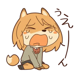 😭 pleurer, triste, animé, dessin animé, contrarié, émotionnel telegram sticker