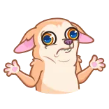🤷♂️ chien, chihuahua, haussement d'épaules, confus, dessin animé, mème telegram sticker