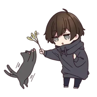 😺 Anime, Gatto, Cartone animato, Personaggio, Carino telegram sticker