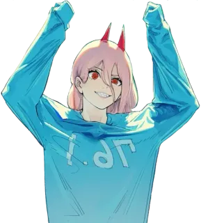😈 Power Chainsaw Man 1.dr anime, chainsaw man, power, character, fanart telegram sticker