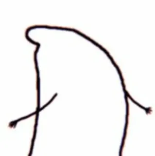 🙃 stick figure, simple, white background, minimalist whatsapp sticker