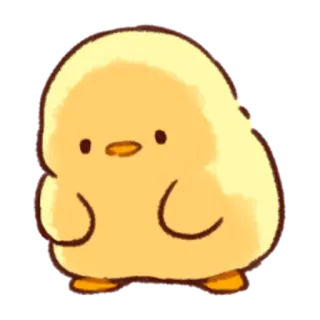😔 ลูกเจี๊ยบ, นก, น่ารัก, สัตว์, การ์ตูน telegram sticker