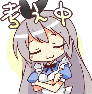 🤔 考え中 Anime, Mädchen, Maid, Denken, Chibi, Kawaii telegram sticker
