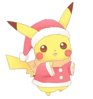 🎅 Pikachu Pikachu, Pokémon, Navidad, Fiestas, Dibujos animados, Lindo telegram sticker