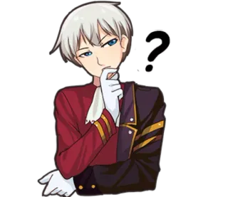 ❓ anime, pergunta, pensando, personagem, desenho animado whatsapp sticker