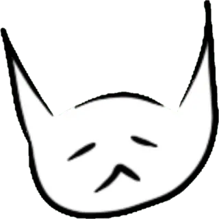 😒 кот, животное, стикер, мультфильм, эмодзи, милый telegram sticker