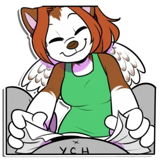 👶 YCH Фурри, Антро, Собака, Животное, Персонаж, YCH telegram sticker