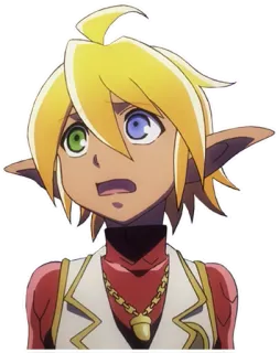 😠 Aura Bella Fiora Overlord anime, elf, aura bella fiora, overlord telegram sticker