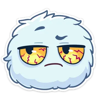 😒 Emoji, Expresión, Adormilado, Cansado, Esponjoso, Aburrido telegram sticker