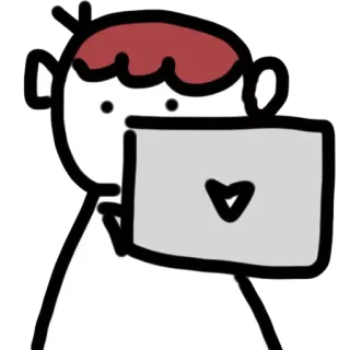 👩 막대 인간, 노트북, 하트, 만화, 그림 telegram sticker