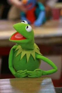 🗣️ Kermit Kermit the Frog, Muppets, green, frog, puppet, Jim Henson telegram sticker