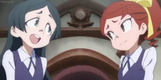 😏 Little Witch Academia Anime, LWA, Atsuko Kagari, Diana Cavendish telegram sticker