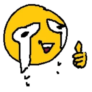 🙂 emoji, weinen, daumen hoch, optimistisch telegram sticker