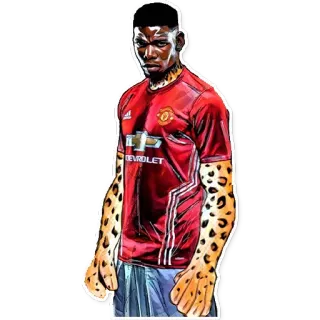 😠 Paul Pogba sepak bola, pemain sepak bola, atlet, Manchester United, Pogba telegram sticker