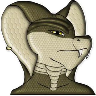 😒 Furry, Cobra, Antro, Lagarto, Réptil, Animal, Desenho animado, Fantasia telegram sticker
