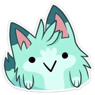 ☺️ animal, gato, lindo, sticker, dibujo animado, kawaii telegram sticker
