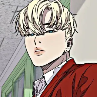 💥 anime, character, blonde, cartoon, illustration telegram sticker