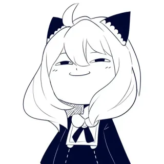 😏 Anya Forger Spy x Family anime, spy x family, anya, anya forger, cartoon, drawing telegram sticker