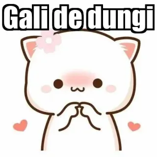 ⚜ Gali de dungi chat, kawaii, mignon, animal, autocollant whatsapp sticker