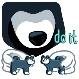 💑 do it dog, motivation, encouragement, cute, animated telegram sticker