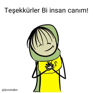Bi insan ve Zeynep @Qonshubot telegram stickers