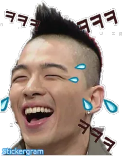 😂 ㅋㅋㅋㅋ ridere, coreano, gioia, espressione, meme, faccia whatsapp sticker