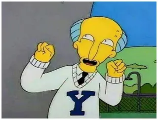 😌 Mr. Burns The Simpsons Mr. Burns, The Simpsons, cartoon, villain, funny telegram sticker