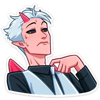 😅 démon, animé, dessin animé, personnage, diable whatsapp sticker