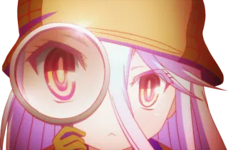 🔍 Shiro No Game No Life Anime, Chica, Linda, Detective, Shiro, No Game No Life whatsapp sticker
