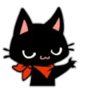 😒 gato, animal, desenho animado, fofo, gato preto, adesivo telegram sticker