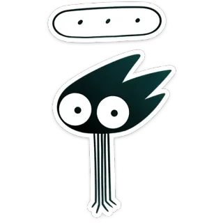 ⭐ sticker, character, alien, abstract, cartoon telegram sticker