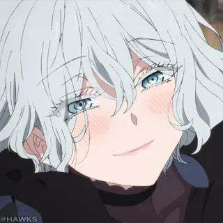 ❄️ Anime, Ragazza, Carina, Arrossire, Femminile, Cartone animato telegram sticker