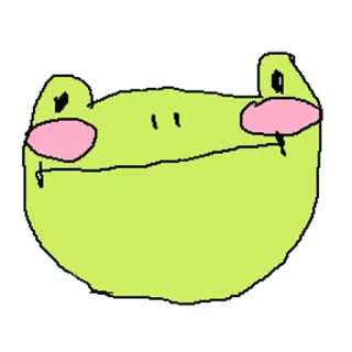 😐 กบ, สีเขียว, น่ารัก, การ์ตูน, สัตว์, สัตว์ครึ่งบกครึ่งน้ำ telegram sticker