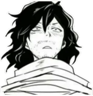 😧 Shota Aizawa My Hero Academia anime, teacher, hero, sleepy telegram sticker