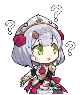 ❔ Noelle Genshin Impact Anime, Genshin Impact, Noelle, Vraag, Chibi, Videogame telegram sticker