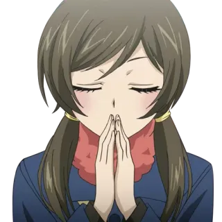 🙏 Anime, Ragazza, Preghiera, Carino, Manga telegram sticker
