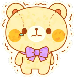 😢 beruang, boneka, lucu, mainan, stiker, beruang kartun telegram sticker