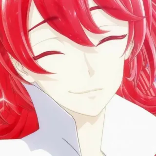 ☺️ 动漫, 红发, 漫画, 微笑, 角色, 卡通 telegram sticker