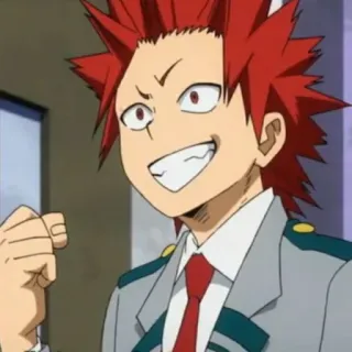 🎭 Eijiro Kirishima My Hero Academia Эйджиро Киришима, Моя геройская академия, Аниме, Манга, Персонаж, Причуда, Red Riot whatsapp sticker