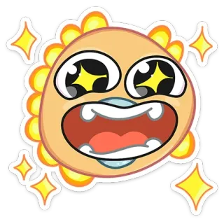 😳 Dibujos animados, Monstruo, Brillo, Lindo, Kawaii whatsapp sticker