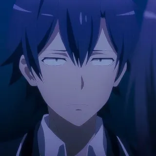 🫓 Hachiman Hikigaya My Teen Romantic Comedy SNAFU อนิเมะ, ตัวละคร, สีหน้า, Oregairu, ฮาจิมัง ฮิกิกายะ, เบื่อ whatsapp sticker