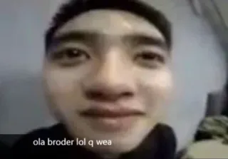 ⚪️ ola broder lol q wea 表情包, 搞笑, 互联网 telegram sticker