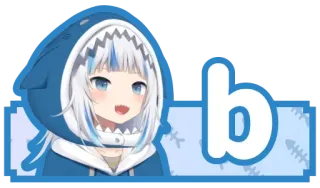 🔤 Gawr Gura b Vtuber, Ragazza anime, Squalo, Carina, Gawr Gura, Hololive telegram sticker