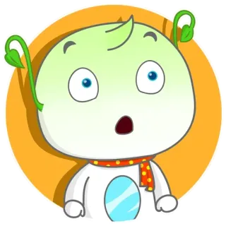 🤪 Dibujo animado, Personaje, Lindo, Amigable, Verde, Feliz, Alegre telegram sticker
