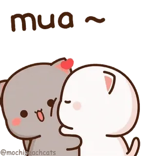 😘 mua ~ gatos, amor, lindo, beso, afecto, animales, dibujos animados telegram sticker