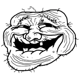 🤔 หน้าโทรลล์, มีม, อินเทอร์เน็ต, โทรลล์, ตลก telegram sticker