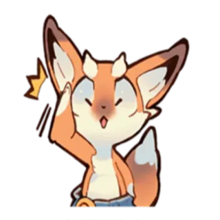 👤 vos, dier, cartoon, schattig, vrolijk, groet telegram sticker