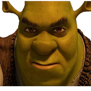 😑 Shrek ogro, verde, filme, Dreamworks, animação whatsapp sticker