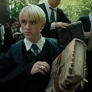 🐍 Draco Malfoy Harry Potter Draco Malfoy, Harry Potter, Slytherin, mago, estudiante, magia, libro whatsapp sticker