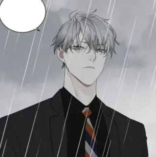 🕸 homme, costume, cravate, animé, manga whatsapp sticker